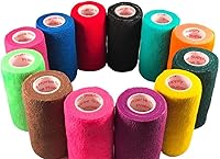 Vista 33 de Cinta adhesiva de 3 pulgadas para veterinarios (varios colores) (paquete de 24) rollo de agarre de vendaje flexible de adherencia autoadhesiva