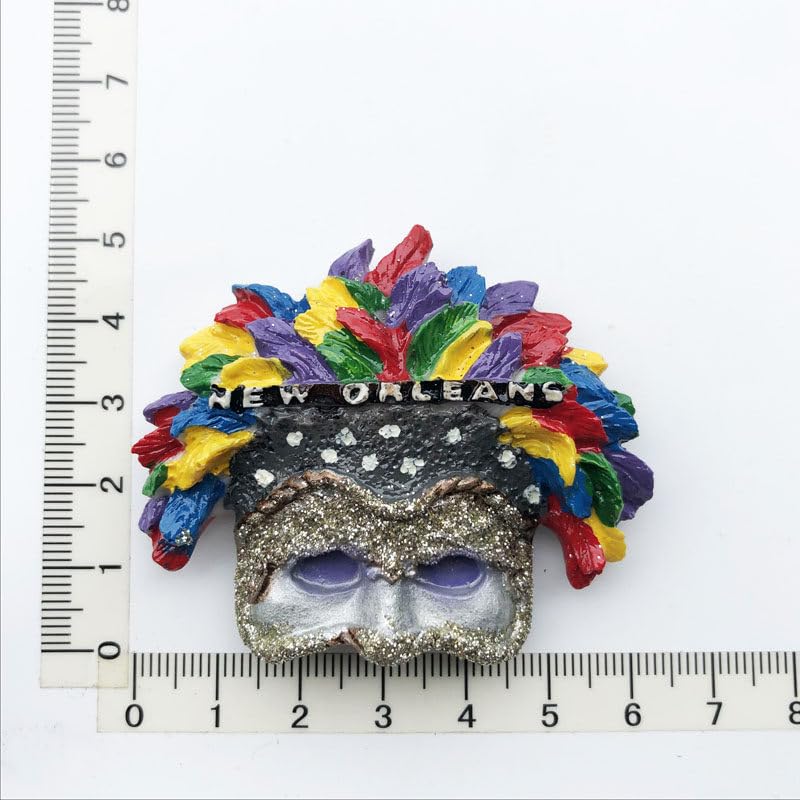 Imán decorativo 3D máscara Mardi Gras de Nueva Orleans miniatura 2