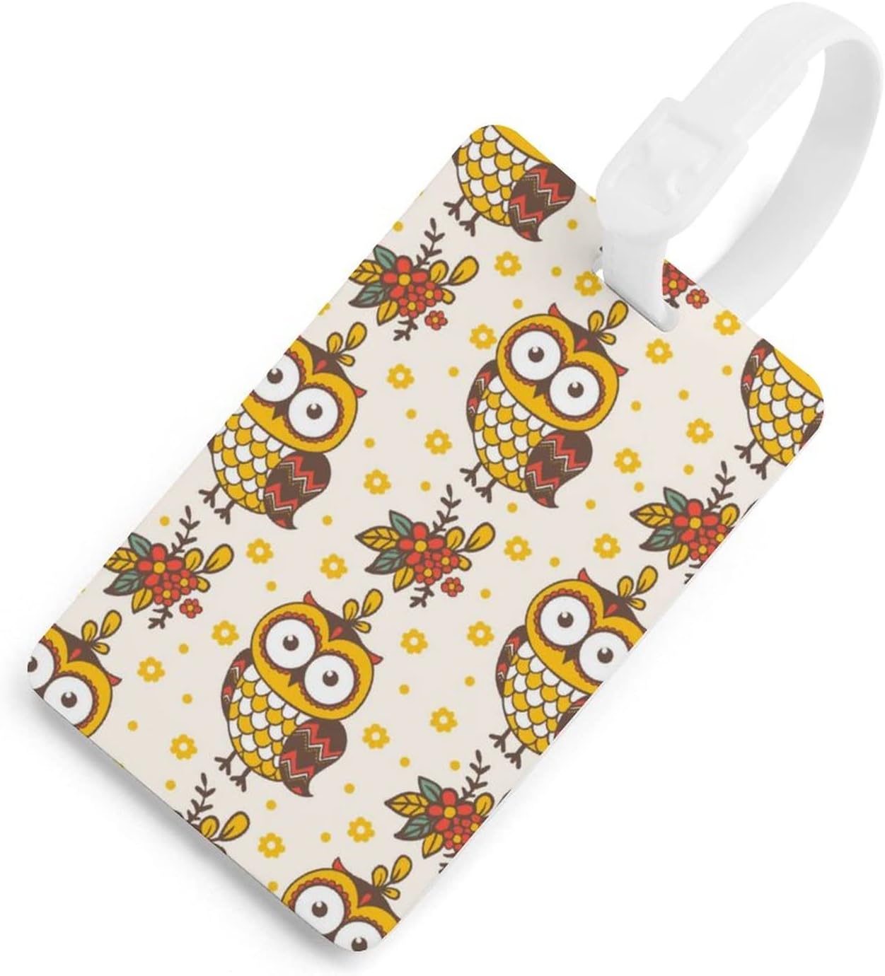 Amazon.com: Funny Silly Owls Print Luggage Bag Case Tag ...