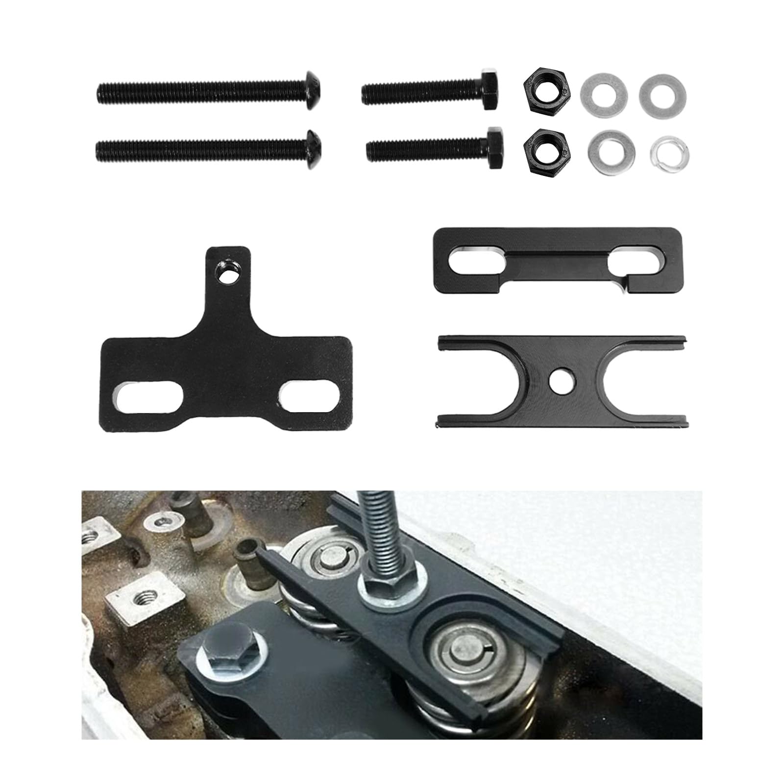 Valve Spring Compressor Tool, Replace Number 67605, 1 Kit with Box Aluminum Alloy Valve Spring Installation Removal Tool, Auto Tuning Accessories for LS1 LS2 LS3 LS6 Engines