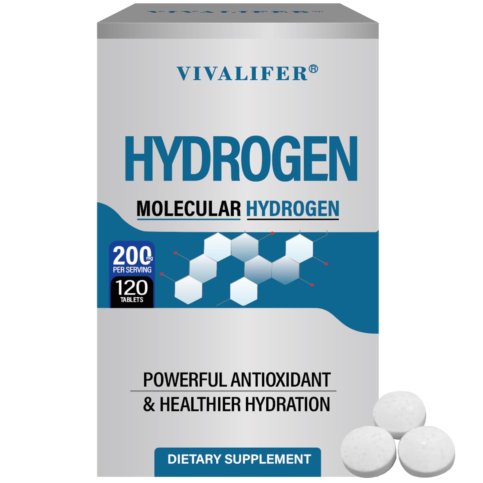 DQQI Hydrogen Tablets for Drinking Water - A great option for energy and brain function.