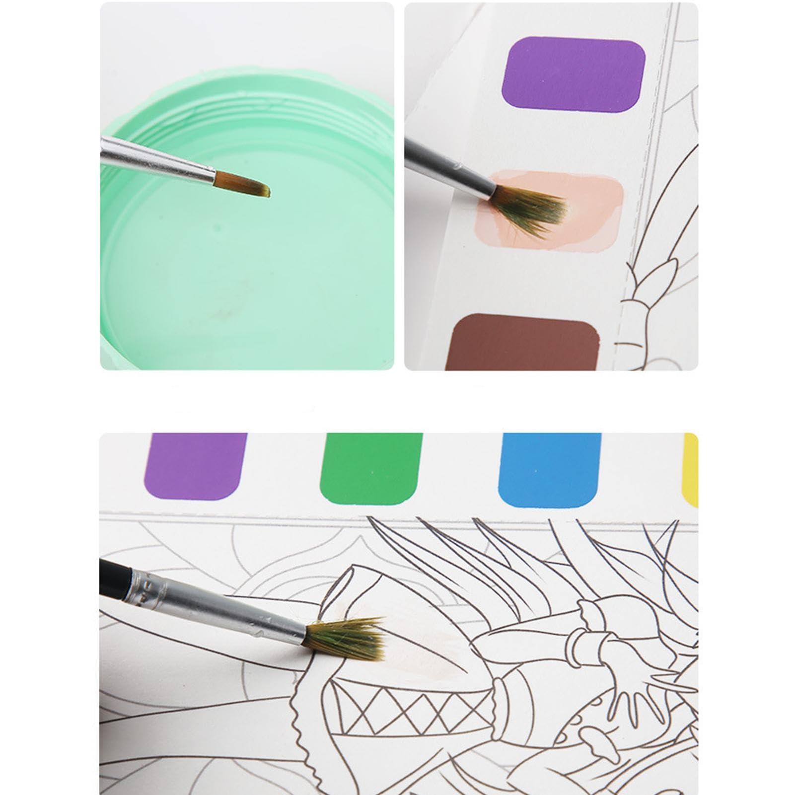 TISHITA Livre De Coloriage Aquarelle De Poche Livre De Dessin Aquarelle Artisanat Aquarelle Jardin