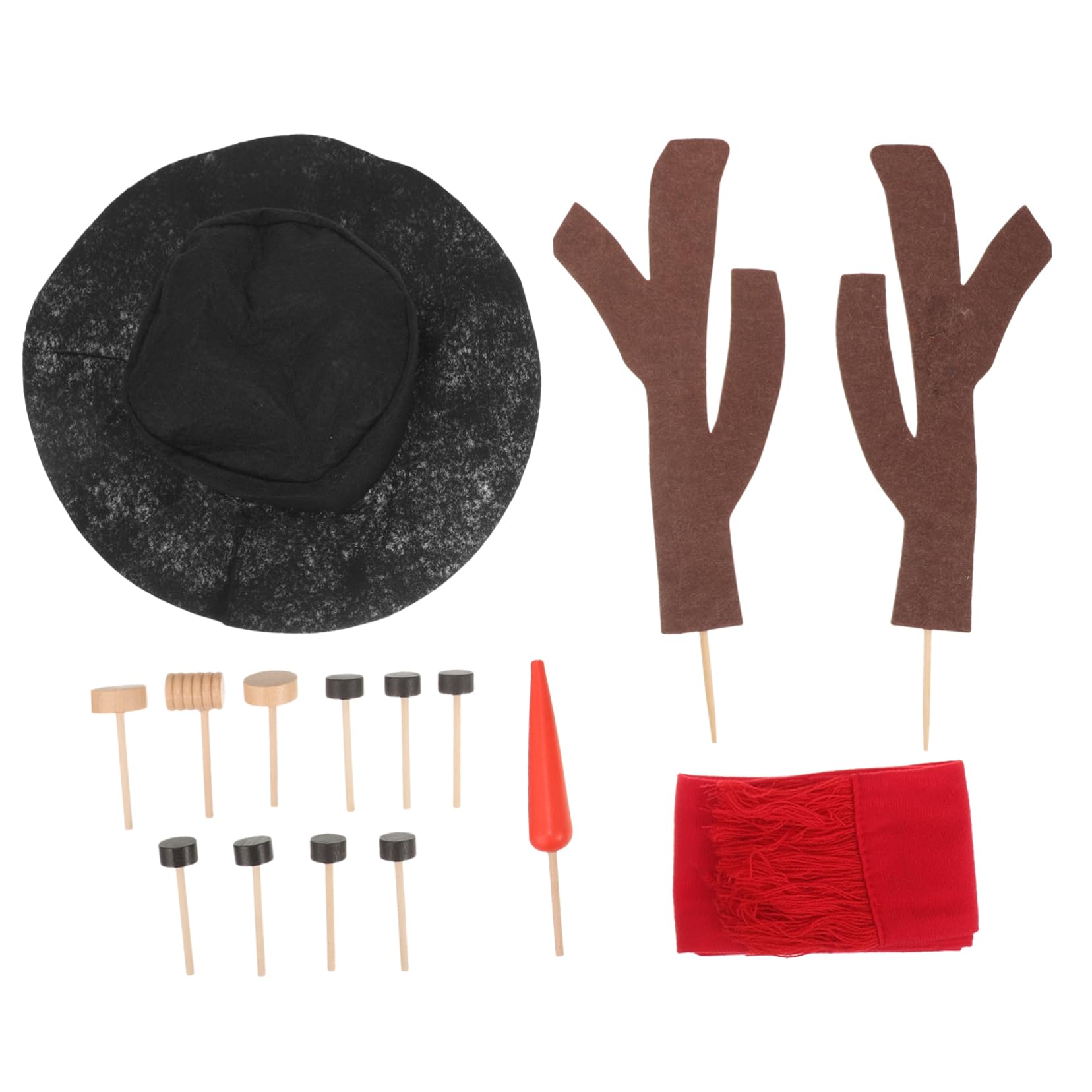 Cabilock 5 Sets DIY Weihnachtsschneemann Weihnachtsdekor Schneemänner Weihnachten Schneemann DIY Bastelknöpfe Kit Schneemannkostüm Weihnachtsbaumschmuck Weihnachtsschneekugel Rentier