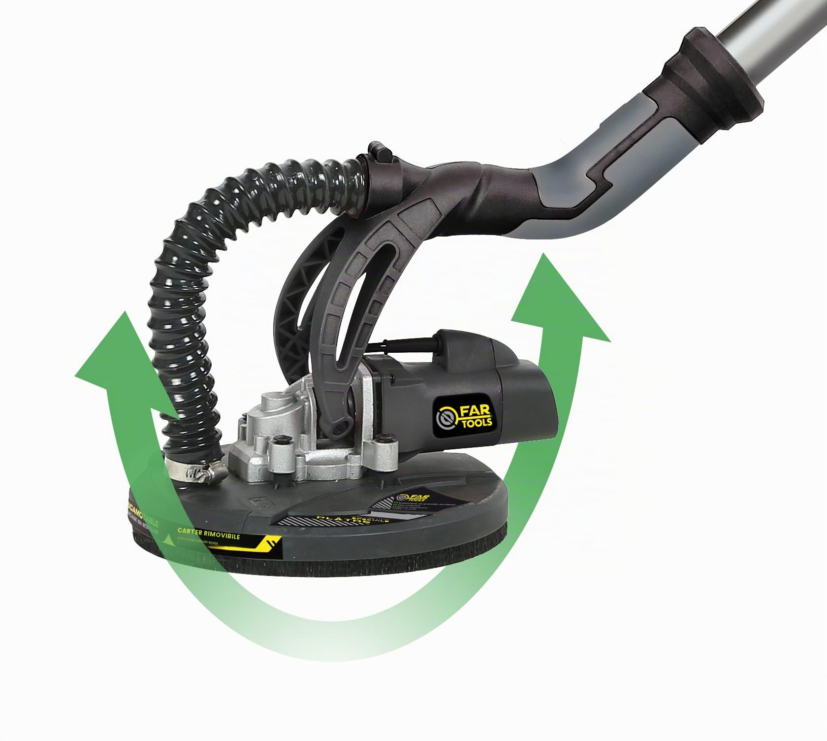 Fartools DWS 710 - Levigatrice murale telescopica per cartongesso, potenza 710 W, diametro del disco abrasivo 225 mm, velocità di rotazione 700 / 1700 giri/min