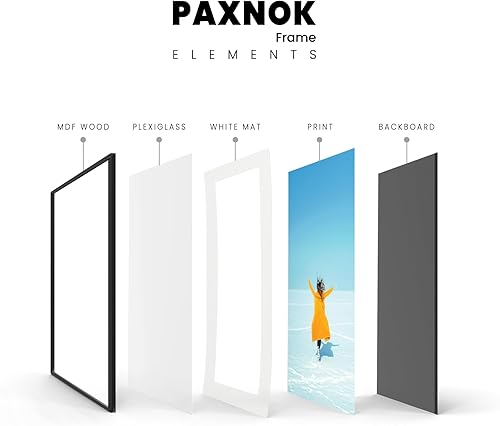 Miniatura 4 de Marco de 18 x 24 pulgadas, opciones de visualización vertical y horizontal, marco de fotos negro, plexiglás premium y marco de póster delgado. Ideal