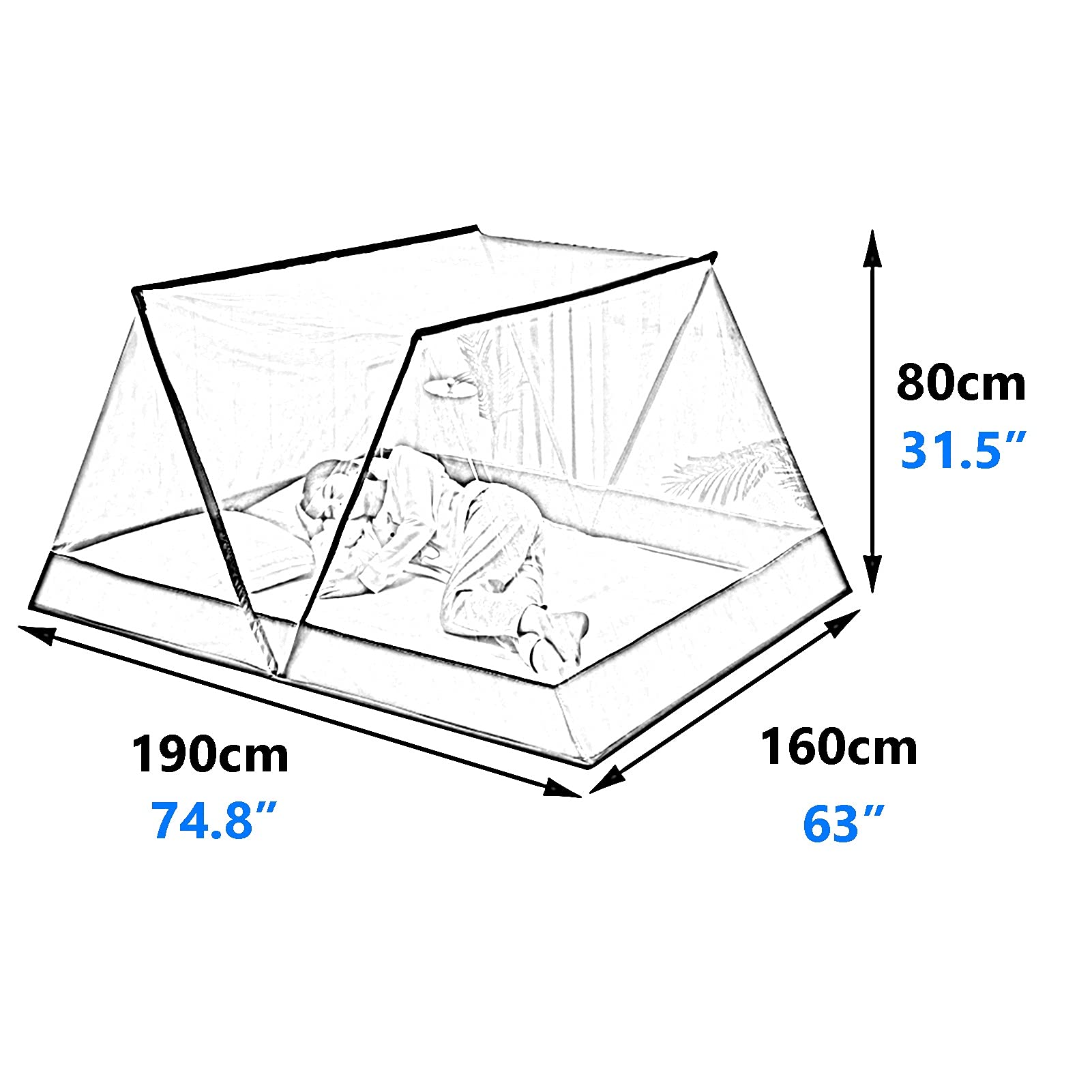 Moskitiera składana moskitiera, składana przenośna moskitiera ogrodowa, bezpłatna instalacja moskitiery (kolor: fioletowy, rozmiar: 160 x 190 x 80 cm)