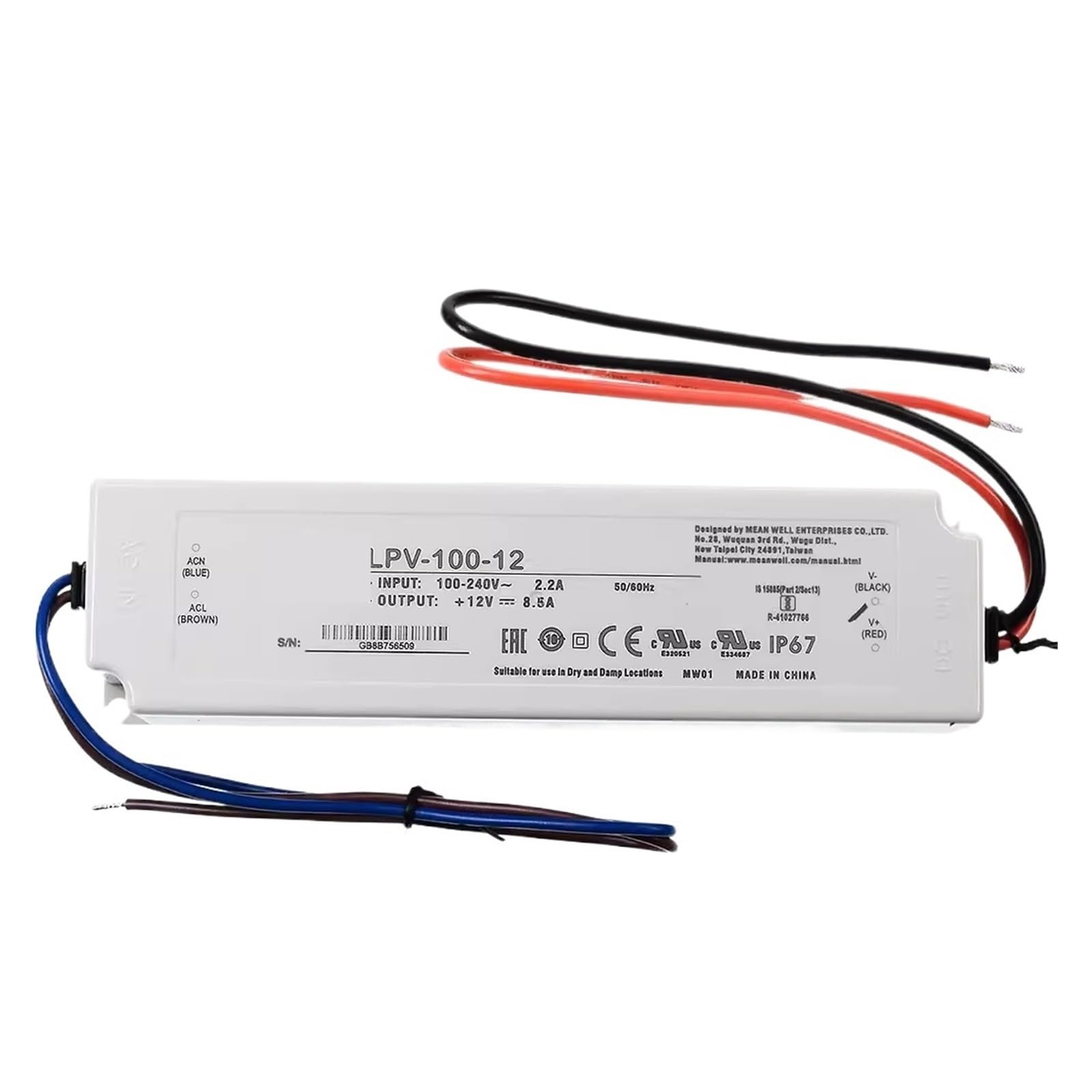 JJKKOZVQF LPV-100 LPV-100-5 LPV-100-12 LPV-100-24 LPV-100-36 LPV-100-48 100W Single Output Switching Power Supply(LPV-100-36)