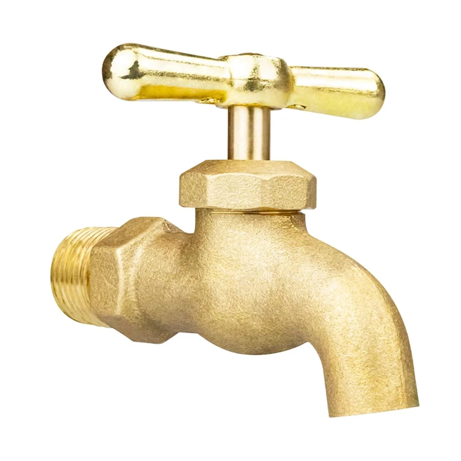 Trryuip 8101 Outside Tap Outdoor Garden Brass Water Faucet Rotation Switch Shut Off Tap Irrigation And Washing Machine(8101)
