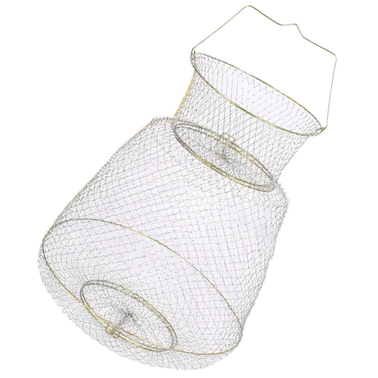 ifundom Fishing Protective Basket Durable Metal Fish Guard Cage for Catching Fish Crabs and Shrimp for Freshwater and Saltwater Fishing Collapsible Design