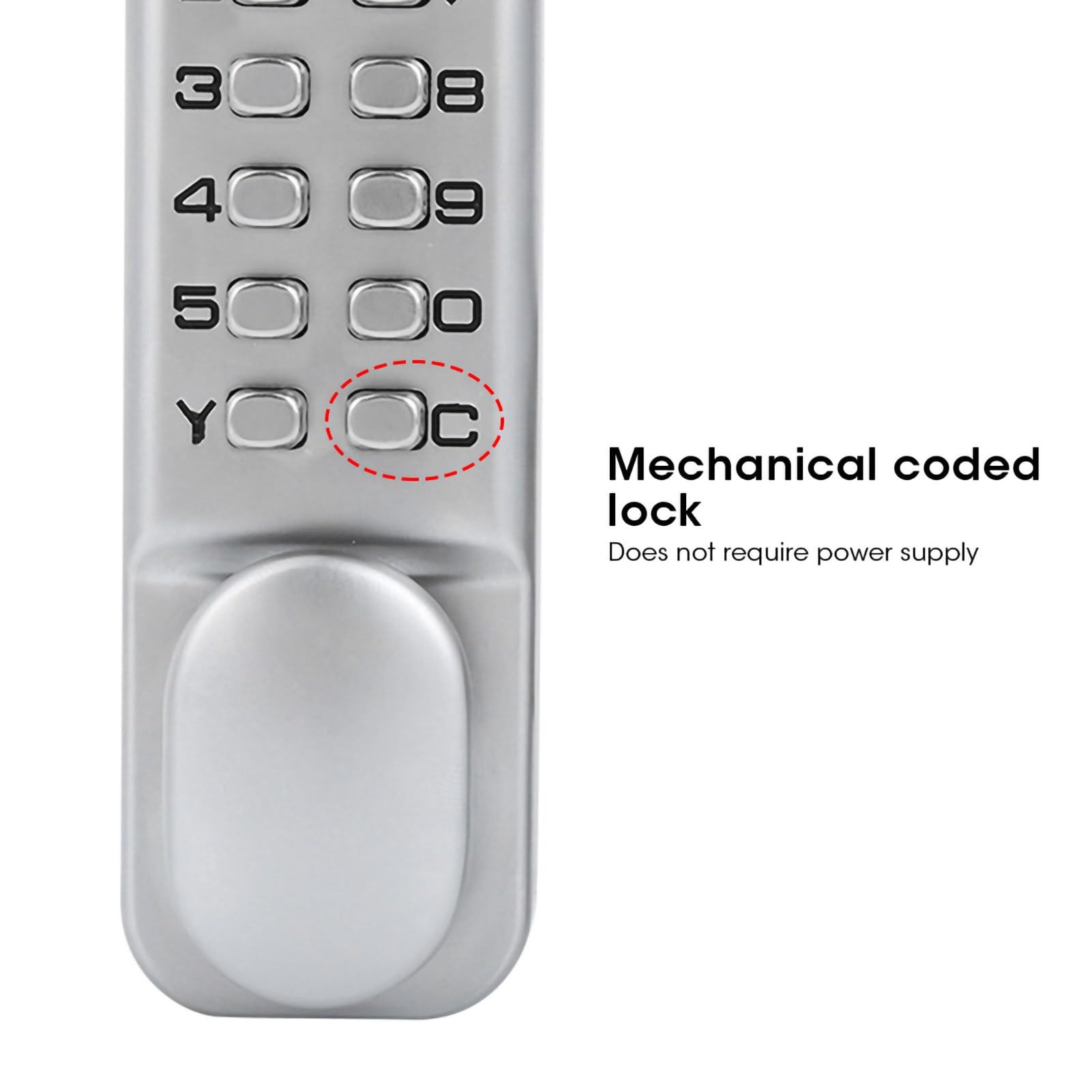 Zinc Alloy Mechanical Combination Lock for Sliding Doors in Home