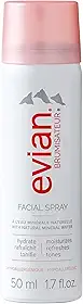 BRUMISATEUR Evian Spray facial 50 ml, névoa de água mineral hidratante para rosto e pele, refresca a maquiagem e tonifica a pele, mini spray facial aprovado pela TSA para hidratar e apoiar os cuidados