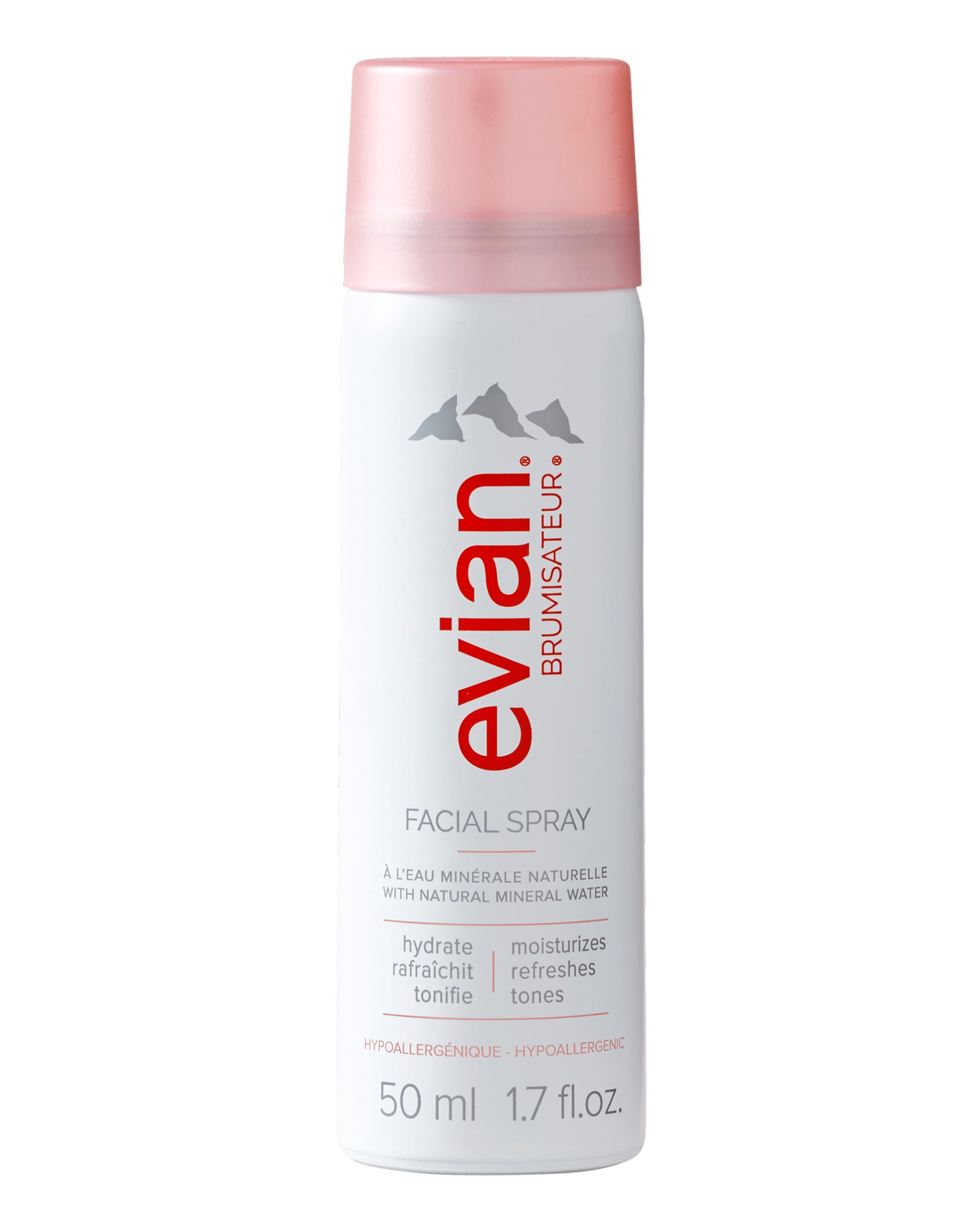 BRUMISATEUR Evian Facial Spray - Hydrating Mineral Water Mist for Face & Skin - Refreshes Makeup, Sets, & Tones - Daily Skincare Essential for Hydration and Moisturizing