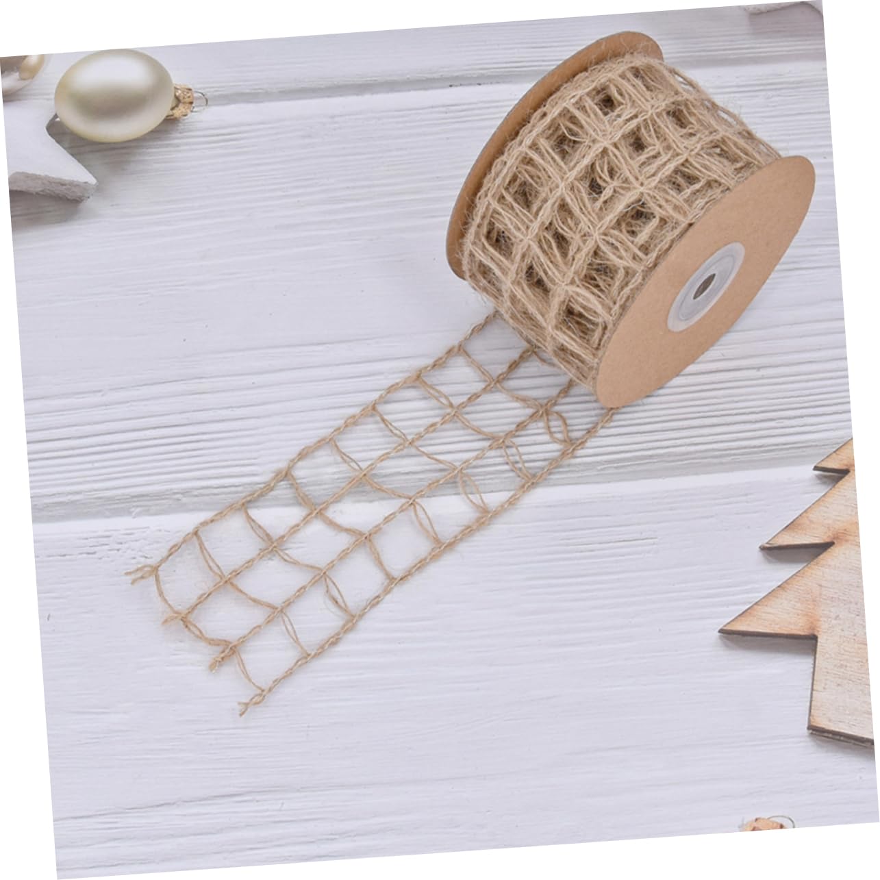 NUOBESTY 4pièces Ruban Jute Avec Fil Métallique Décoration Artisanale Pour Noël Mariages Et Fêtes Ruban De Paquet Pour Et Événements Festifs