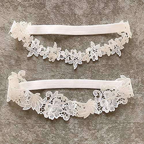 Adove Wedding Garters For Bride Stretch Lace Bridal Garter Sets White Flower Floral Leg Wedding Garter #TOP7