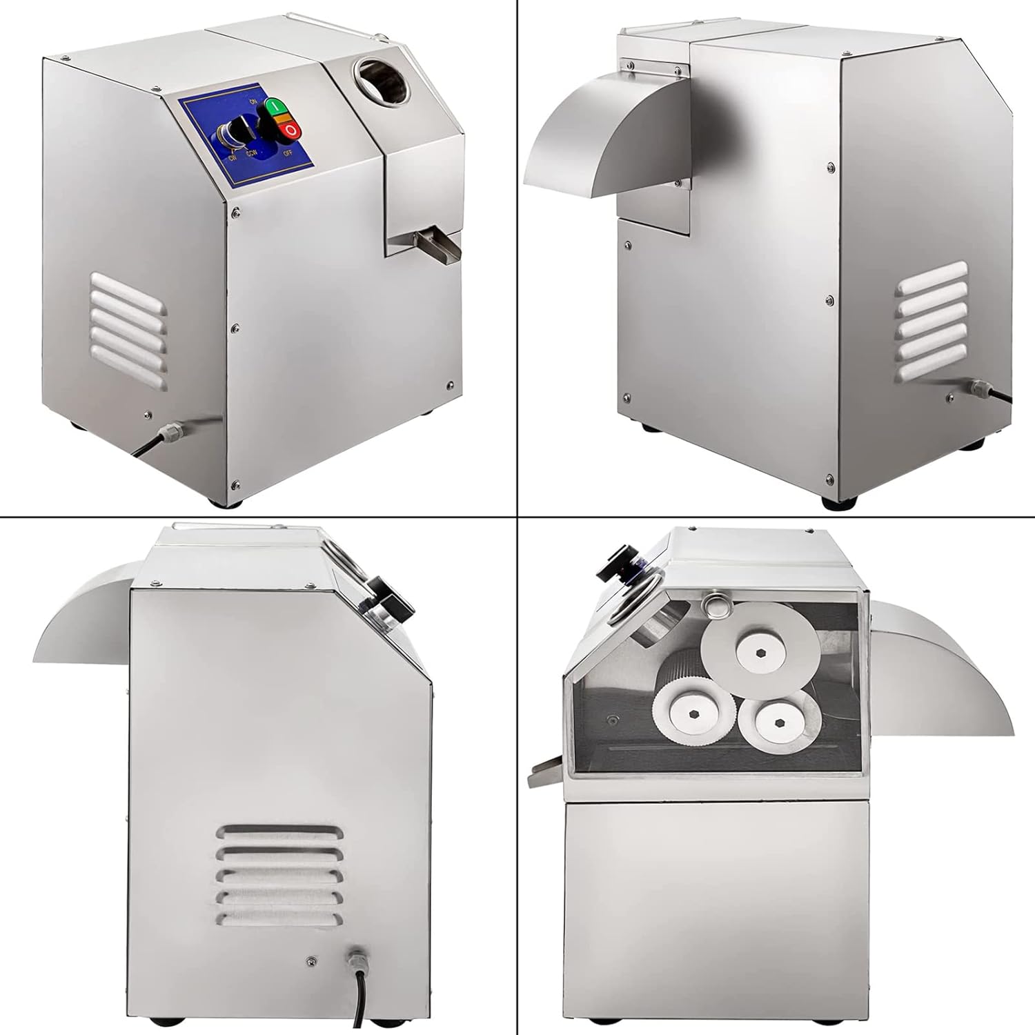 Sugarcane Juicer, Electric Vertical Machine, 400w Countertop Slow Masticating Machine,for Beverage Shop