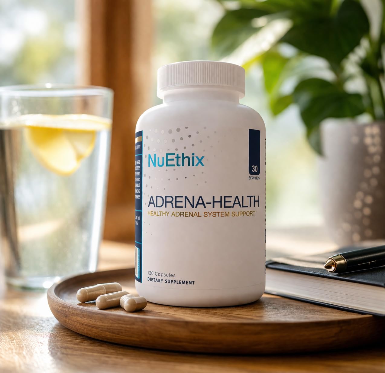 NuEthix Formulations Adrena-Health Dietary Supplement, Support Cortisol Health, Energy Levels, Mood Moderation, Adrenal Support Supplements for Women & Men, Fatigue Supplement - 120 Capsules — Amazon image 9