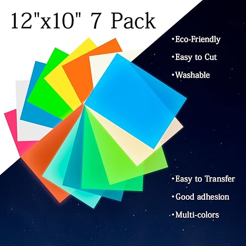 Miniatura 8 de VENITOR Vinilo termotransferible 3D para planchar en camisetas, bolsas, almohadas, tela textil, 3 hojas de 12 x 10 pulgadas, vinilo de transferencia