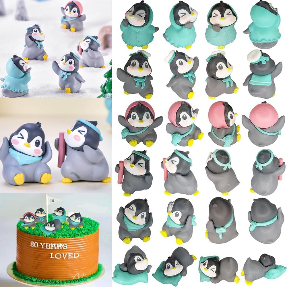 11 Figurine Mini Pinguini In PVC - Decorazioni Per Torte, Feste E Collezioni - Foto 6