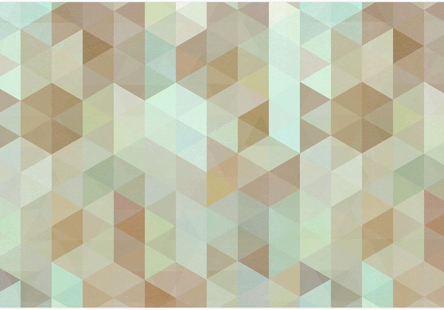 MUDECOR Wall Mural Modern Geometric Triangles Subtle Pastel Colors Not Peel and Stick, Non-Woven Wallpaper Wall Decoration for Bedroom Living Room - 132"x192"