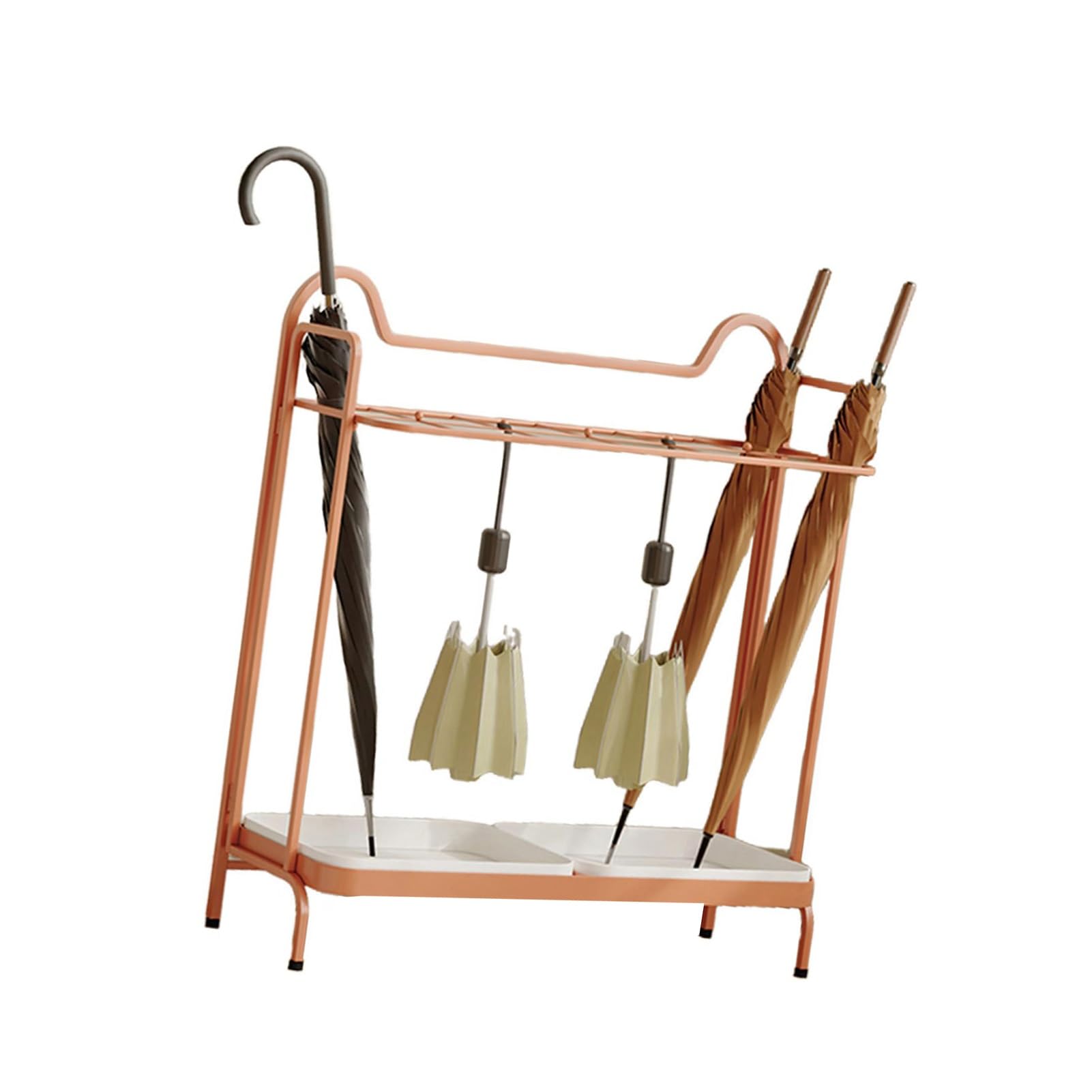 GHHVFEC Freestanding Umbrella Stand with Separate Compartments, Entryway Office Rack, Holds Multiple Umbrellas