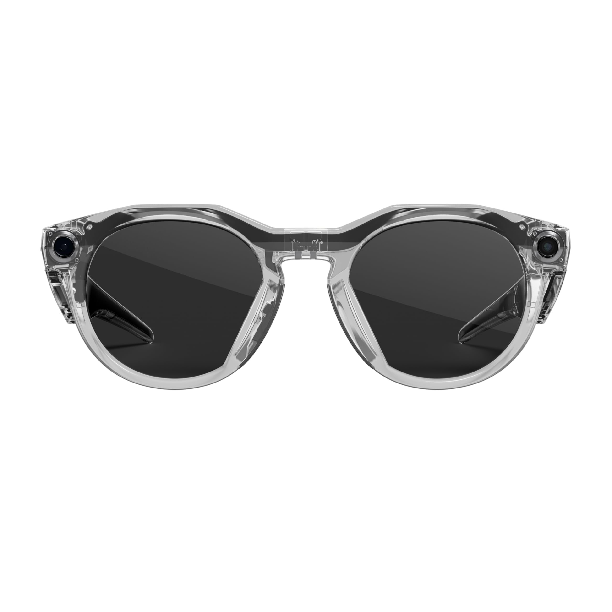 Oakley Meta HSTN Gafas IA para Hombre, Mujer — Gafas Deportivas y de Estilo de Vida — Cámara 12 MP, Video 60fps, Open-Ear Audio, Meta AI — Montura Transparente, Lente Transitions® Grey