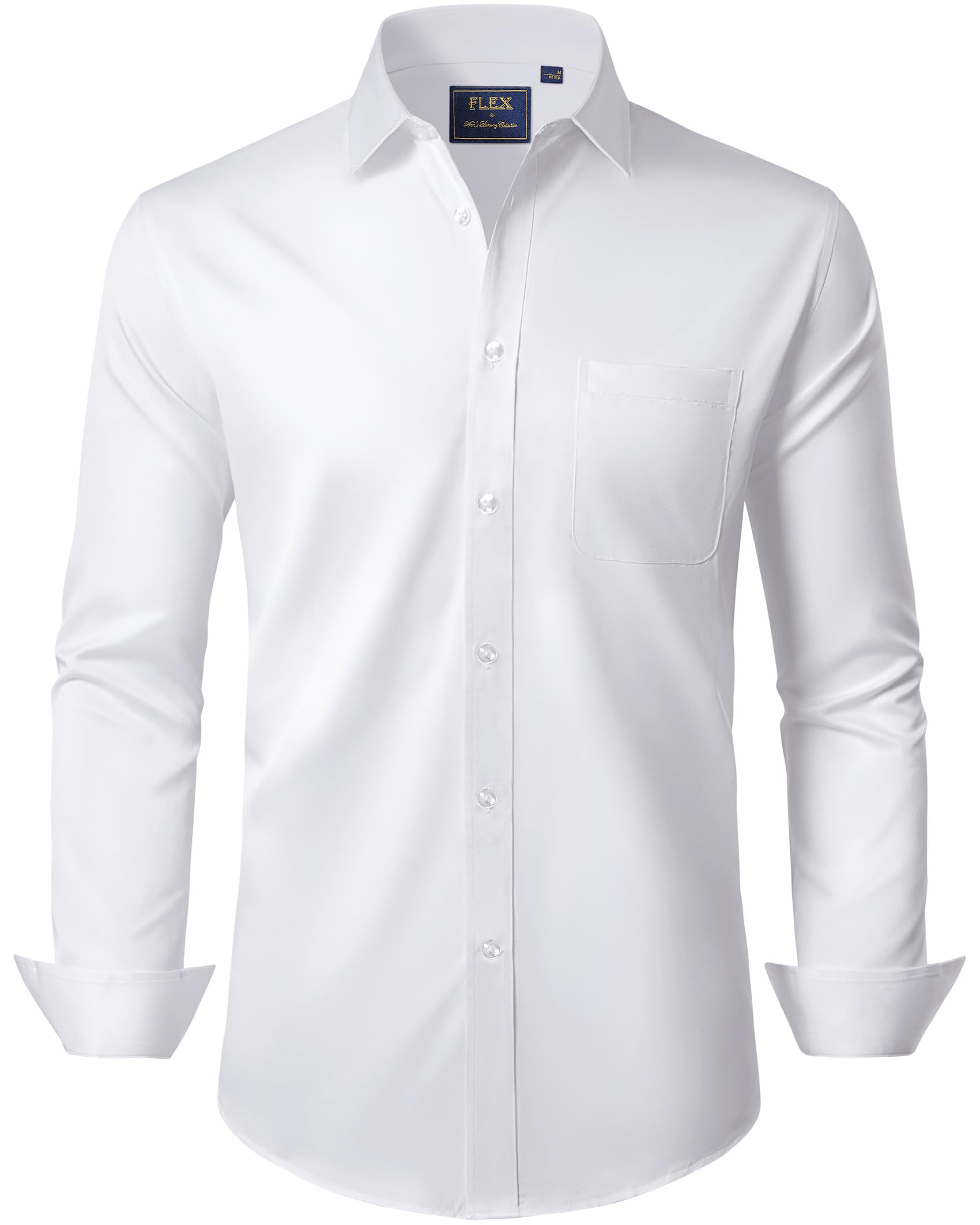 J.VER Hemd Herren Langarm Regular Fit Herrenhemd Stretch Freizeithemden Hemden Bügelleichtes Hochzeit Businesshemden mit Tasche