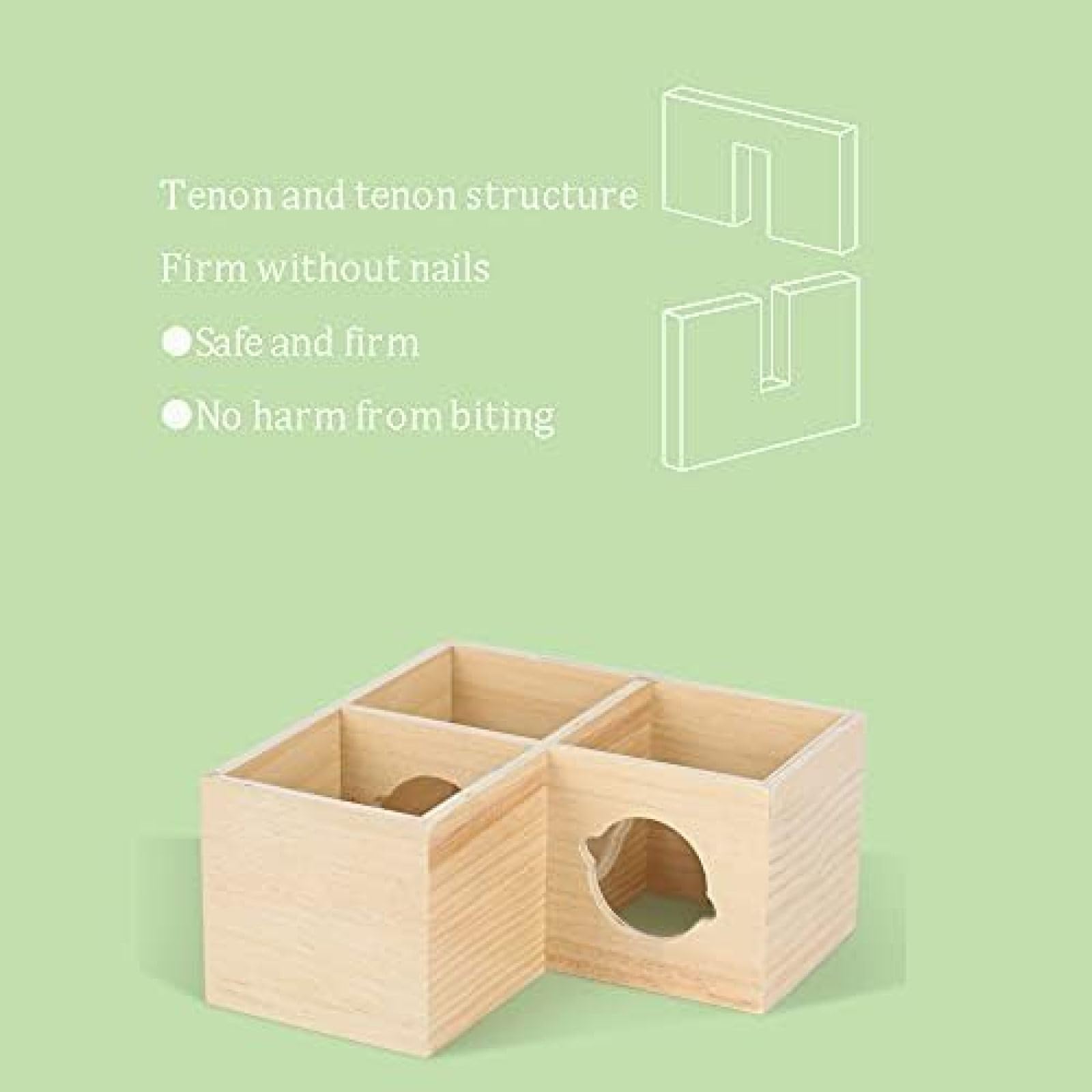 Laberinto De La Casa del Hámster De Cámaras Múltiples, Cobertizo Secreto para Mirar Al Hámster, Juguetes De Exploración De Túneles Y Ocultos De 3 Habitaciones, Adecuado para Chinchillas, con