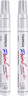 White Paint Pen Permanent Paint Markers - 2 Pack Oil Based Paint Markers, Medium Point, Quick Drying and Waterproof Paint ...