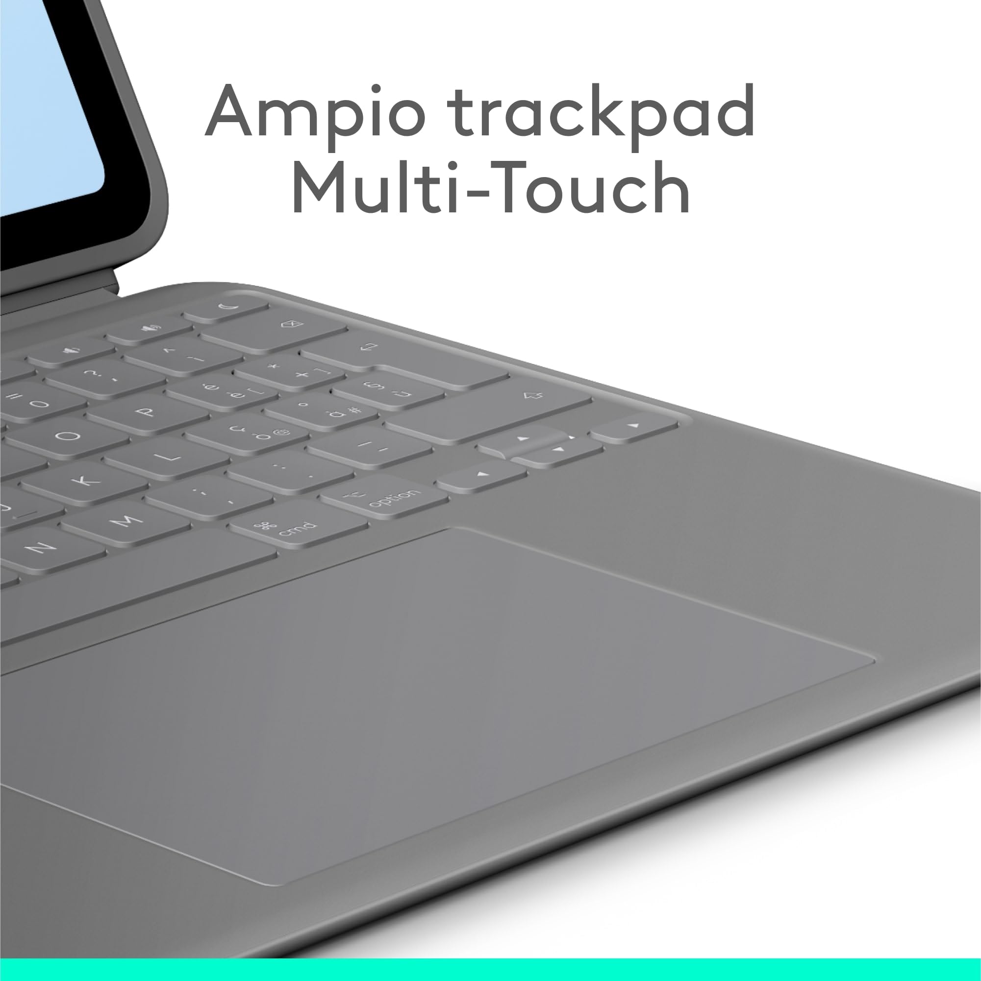 Logitech Combo Touch per iPad Air da 13 pollici (M2)(2024), Custodia con Tastiera, Tastiera Staccabile Retroilluminata con Supporto, Digitazione Comoda, Modalità Multiuso, Layout ITA QWERTY, Grigio