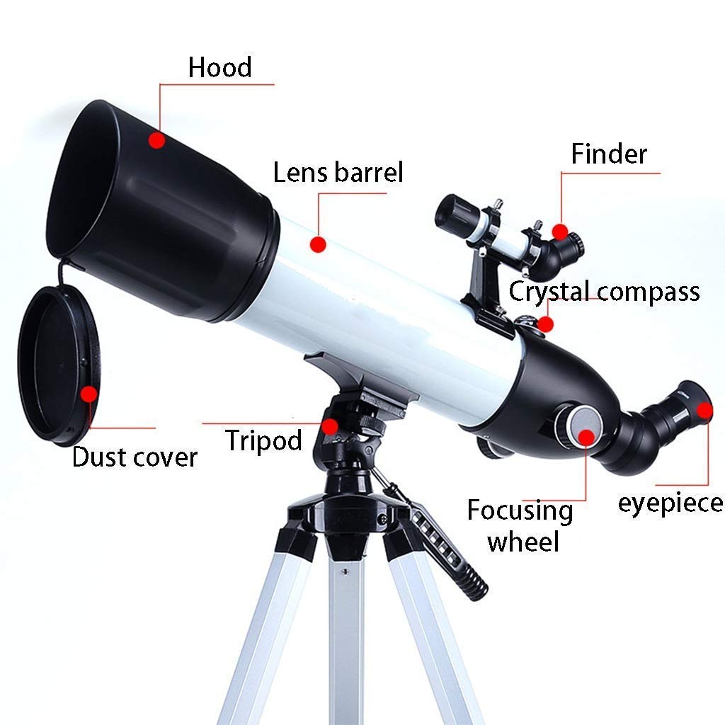Telescopio per Bambini per Astronomia Telescopi rifrattori per Principianti con treppiede e Zaino, Telescopio astronomico Grande Astronomia per i Bambini per Esplorare Lo Spazio lunare