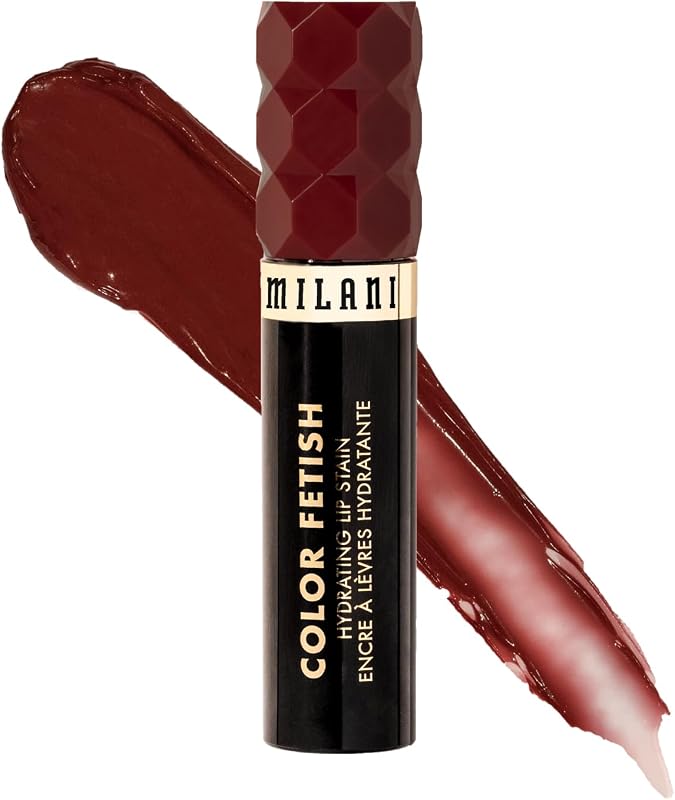 Milani Color Fetish Lip Stain resistente al agua de larga duración - 120 Caoba Mami | Tinte de labios rico en pigmentos con hasta 8 horas de hidratación, comodidad y poder de mancha. Vegano y libre de crueldad. Hecho en Corea.