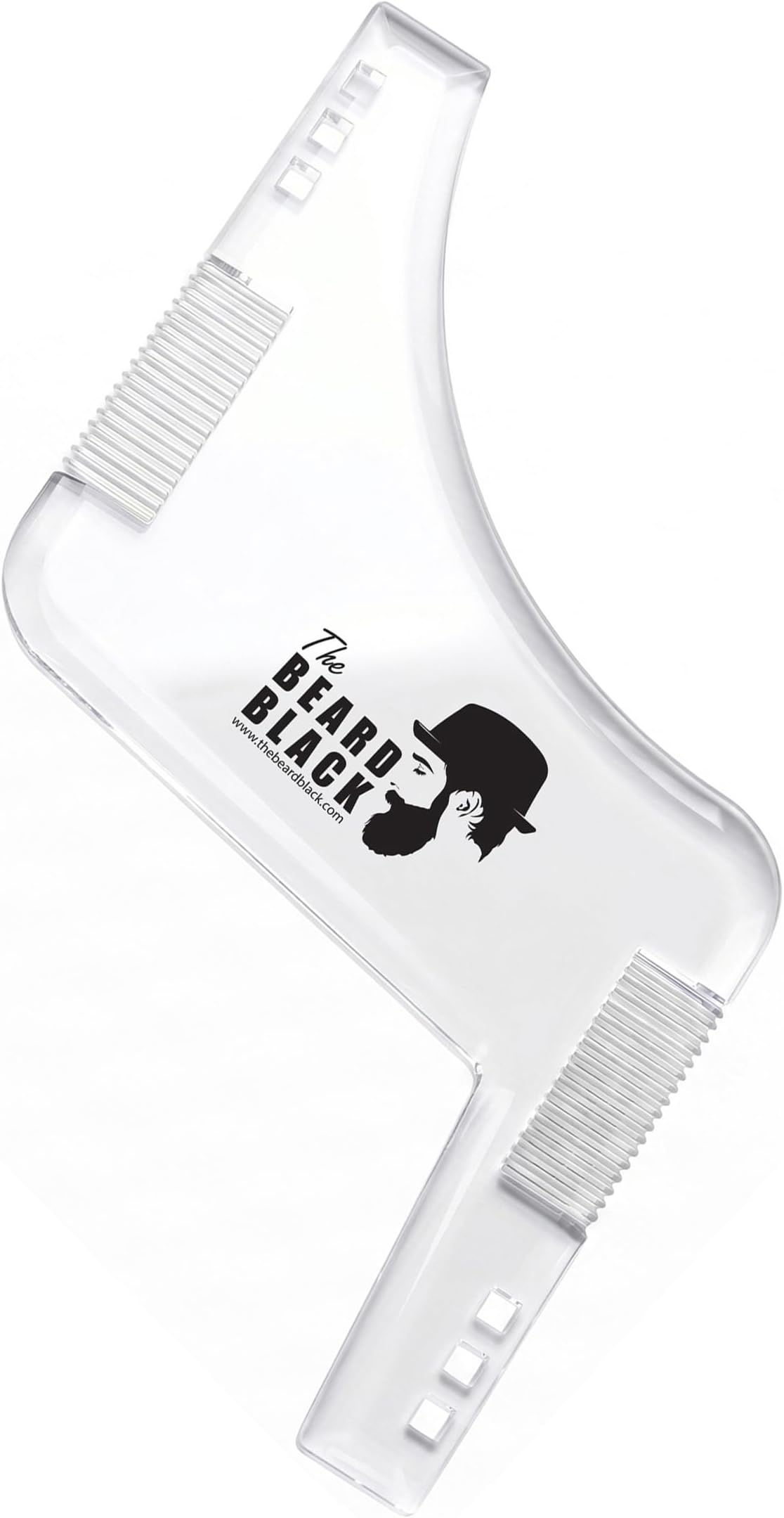The BEARD BLACK Beard Shaping Tool & Neckline Shaper – Professional Beard Trim Guide & Stencil with Inbuilt Comb – Perfect Line Up & Edging Template for Men – Use with Trimmer or Razor