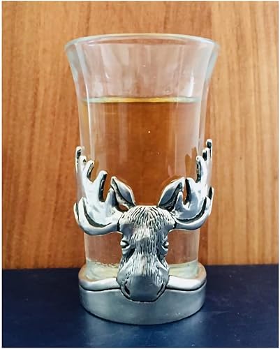 Basic Spirit Vaso de chupito, decoración del hogar de alces para bar del hogar, relleno de calcetines, recuerdo de fiesta o regalo