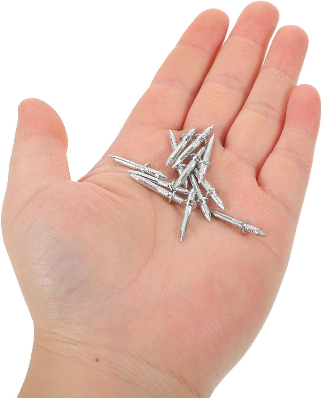 200pcs Double Headed Baseboard Nails Silver for Wood Trim