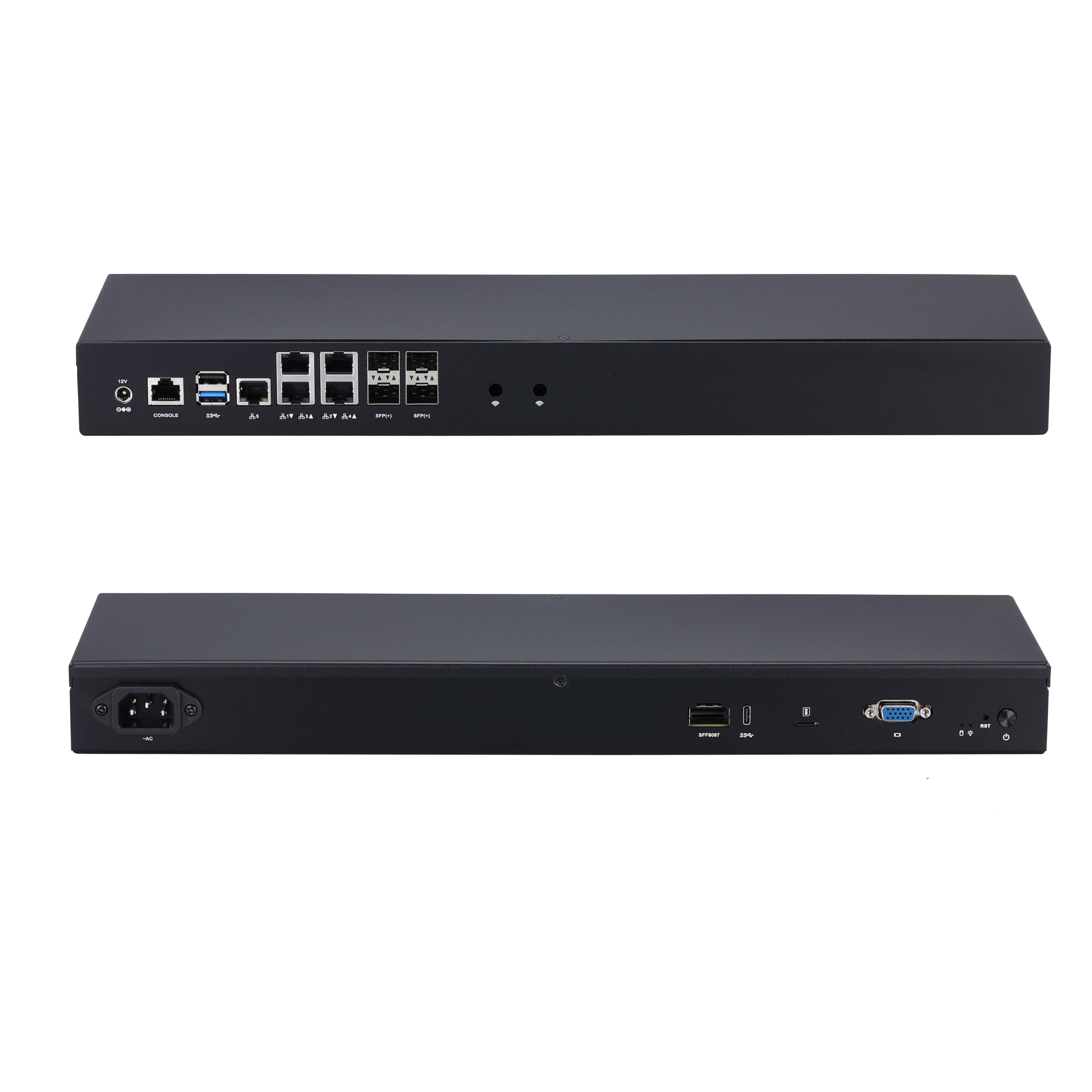 Qotom Multi-Function Router Q20332G9 Atom Processor C3758 2.20 GHz,8 Cores (barebones) 5X 2.5G LAN 4X 10GbE SFP+ Router/Firewall/Proxy 24/7