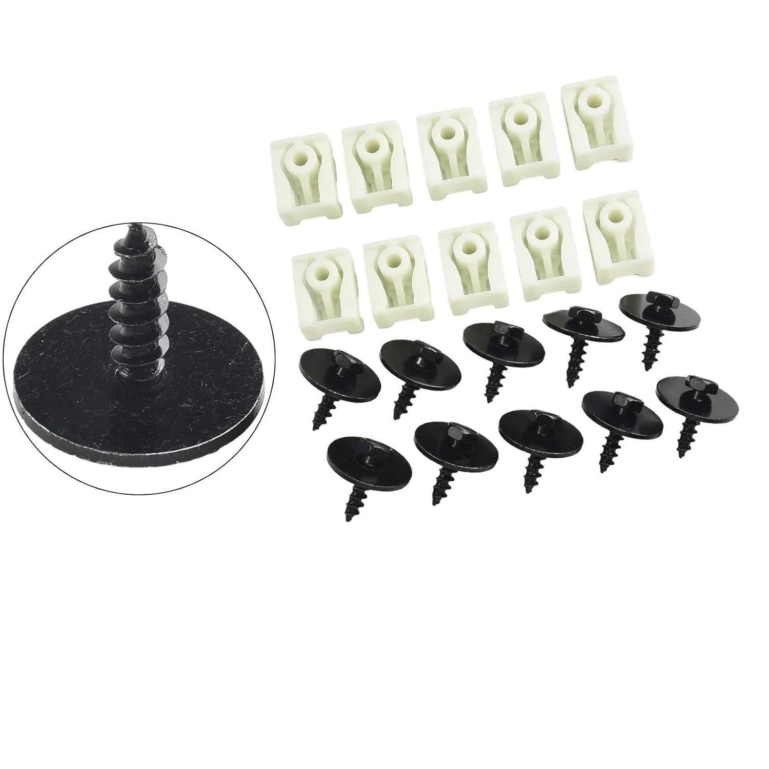 Car Trim Clips 20pcs, for Front Fender Liner C-Clip Car Bolt Screw Combo Kit Car Accessories