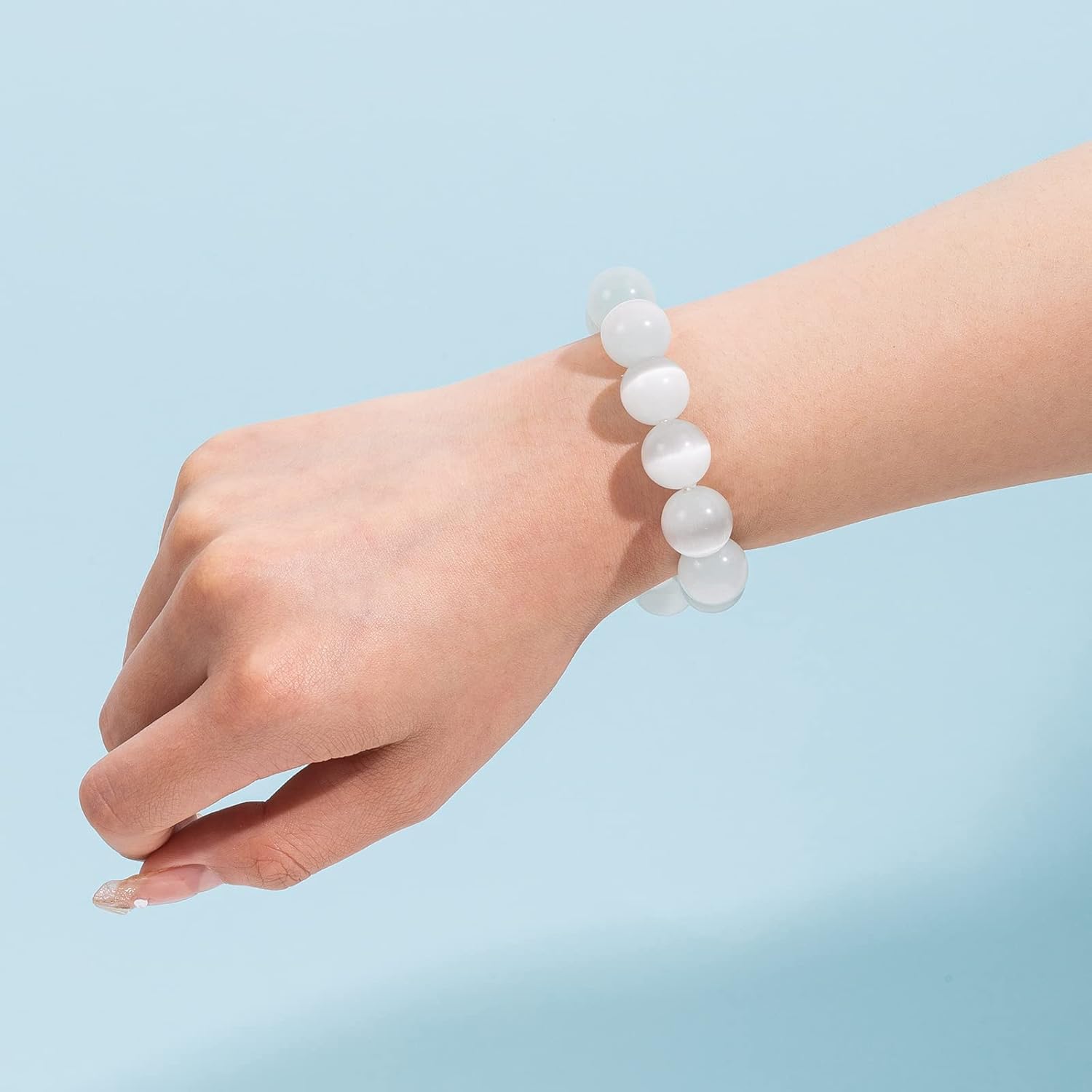 Natural Stretch Gemstone Crystal Bead Bracelet, Healing Stone Beaded Tiger Eye Bracelets for Women Men Gifts (Unisex) - Image 3