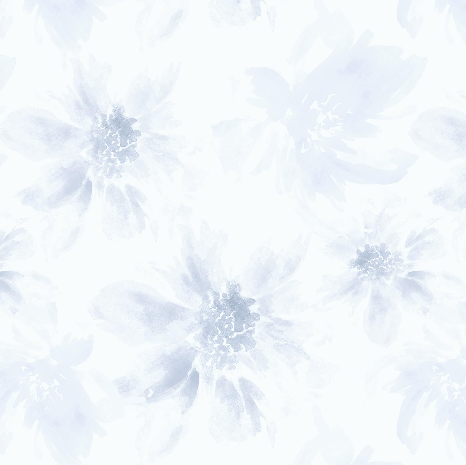 Timeet Peel and Stick Wallpaper 17.32''×118.11'' Blue Floral Contact Paper Waterproof White Self Adhesive Vinyl Thicken Sticky Back Plastic Remoble Stick on Wallpaper for Wall Furniture Vinyl Wrap — image 1