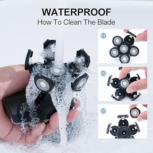 Miniatura 4 de Afeitadoras de cabeza para hombres calvos, afeitadoras de cabeza para hombres calvos, maquinilla de afeitar eléctrica 5 en 1 para hombres,