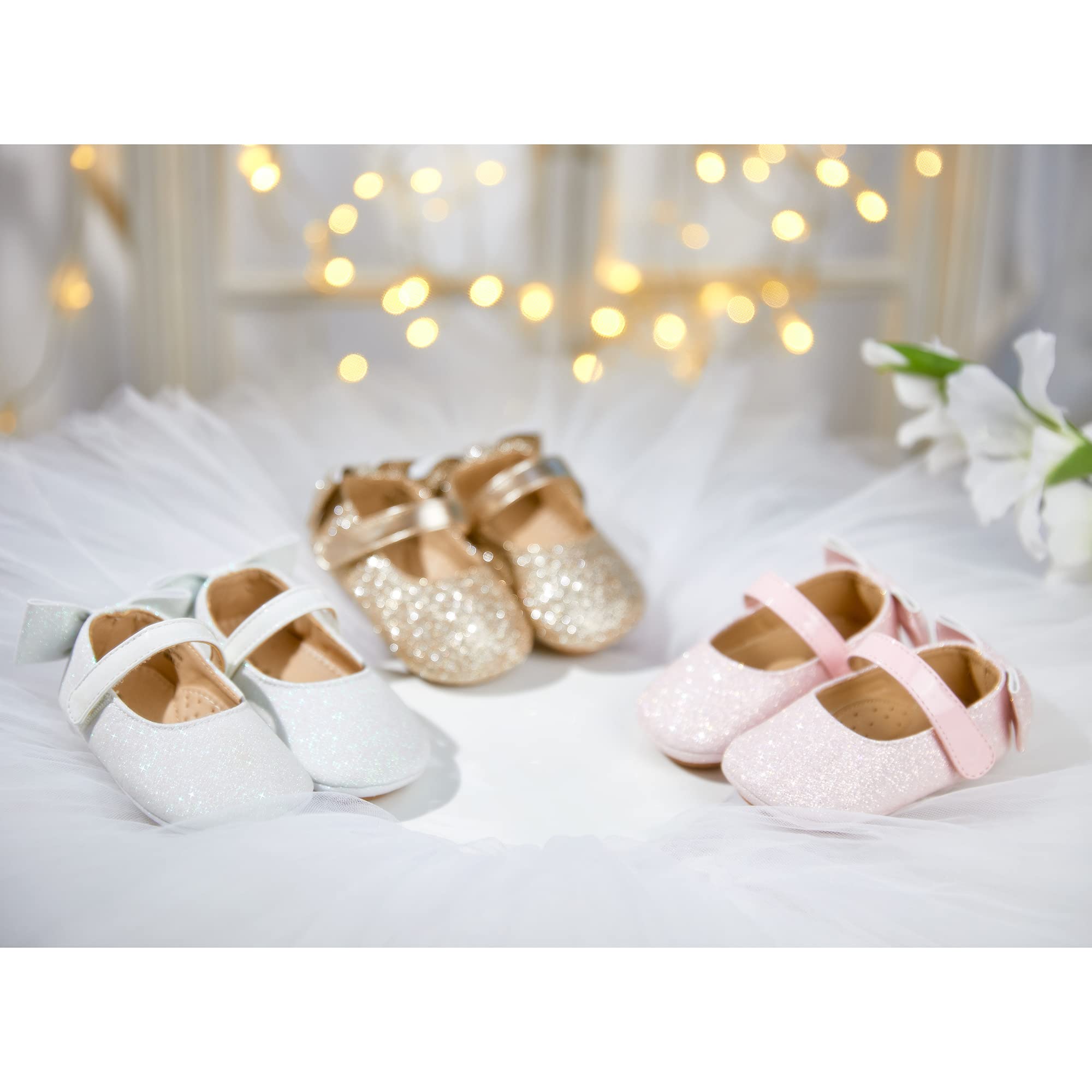 Felix & Flora Soft Sole Leather Gold Baby Shoes - Infant Baby Walking Shoes Moccasins - Rubber Sole Crib Shoes(Light Pink,2.5-3 Years)