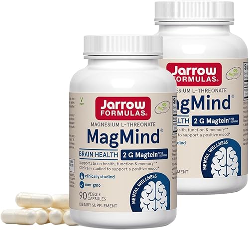 Miniatura 8 de Jarrow Formulas MagMind - Incluye L-Threonato de magnesio Magteina - Apoya la salud y la función cerebral - 90 cápsulas - 30 porciones