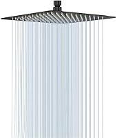 NearMoon 12 Inch Matte Black Rain Shower Head - High Pressure Stainless Steel Rainfall, Full Body Coverage, Ceiling/Wall Mount