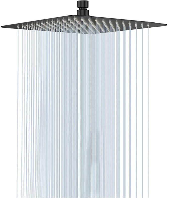 NearMoon Super Large Square Rain Shower Head 12-inch Stainless Steel
