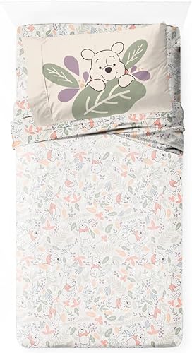 Miniatura 2 de Jay Franco - Juego de sábanas tamaño matrimonial de Winnie The Pooh Planted de Disney - Ropa de cama de 4 piezas para niños supersuave y acogedora -