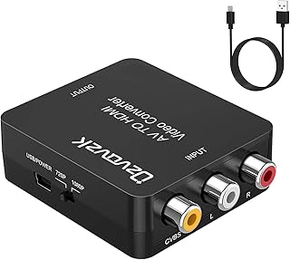 1080P AV zu HDMI Adapter Ovzavzk 3RCA Composite CVBS AV zu HDMI Video Audio Konverter Adapter Unterstützung von 1080p für ...