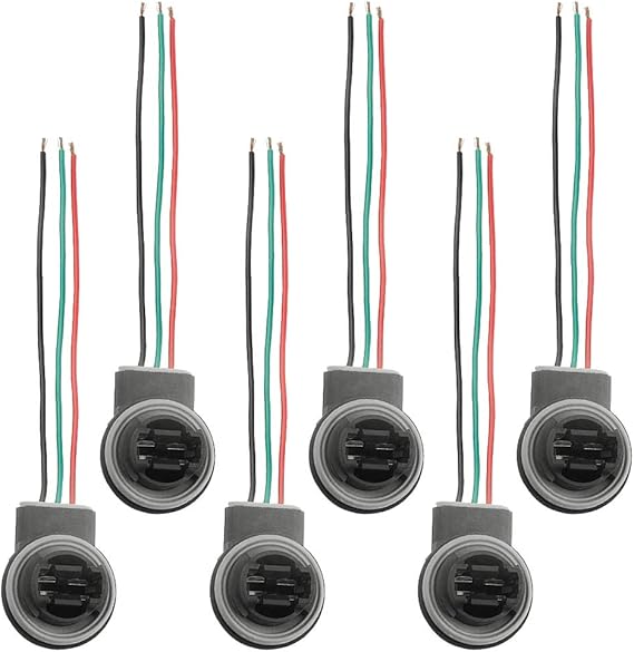 WMYCONGCONG 6 PCS 3157 Light Socket Harness Wire Connectors for LED