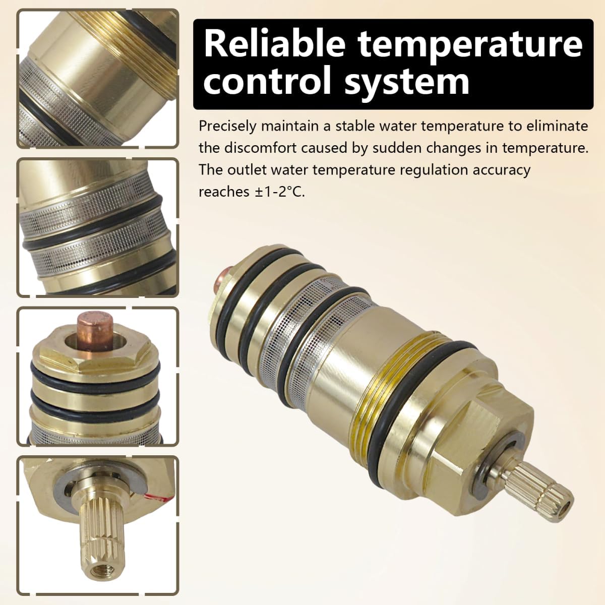 Engineered for Temperature Stability, This All-Brass Cartridge (94282000 Compatible) Prevents Sudden Fluctuations for Hansgrohe Shower Systems