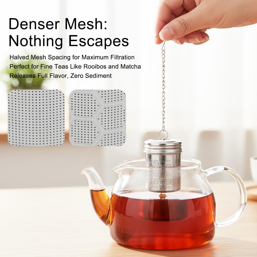 2 Pack Tea Infuser, 304 Stainless Steel Tea Strainer for Loose Leaf Tea