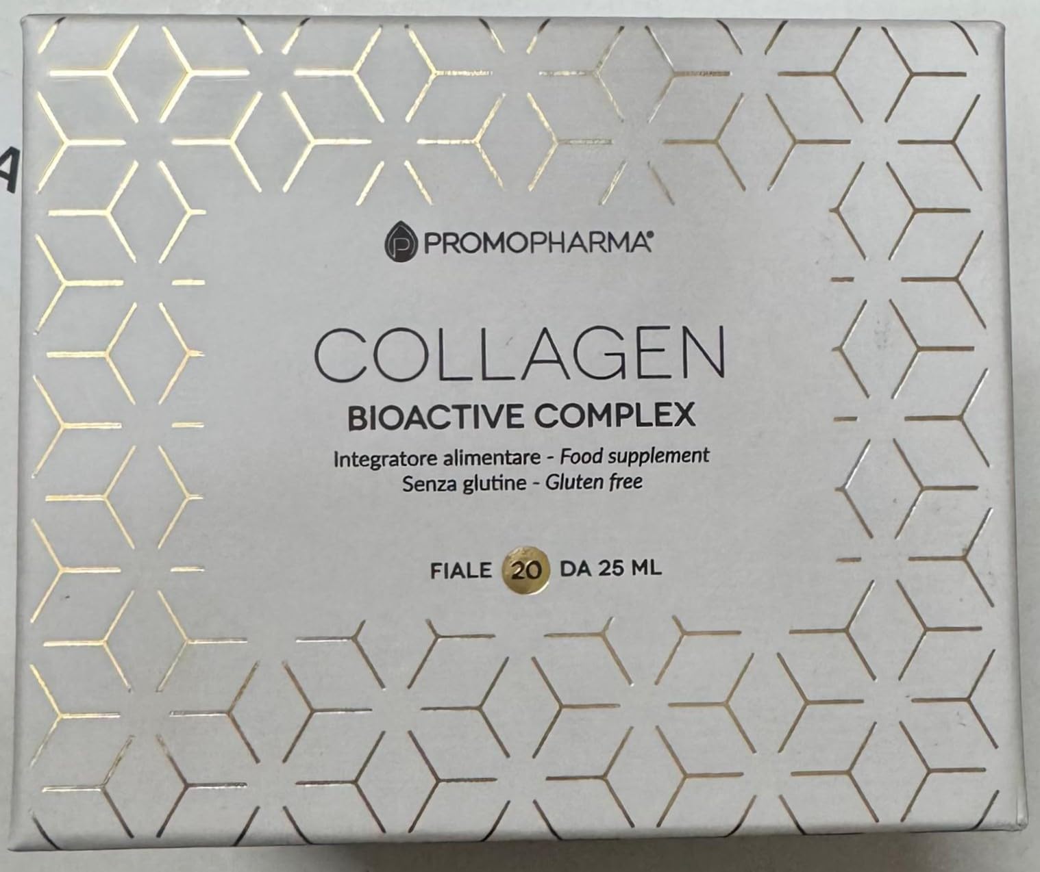 Collagen Bioactive Complex - Péptidos de colágeno hidrolizados de alta biodisponibilidad con vitamina C - Ayuda a mantener la piel elástica - 20 ampollas de 25 ml