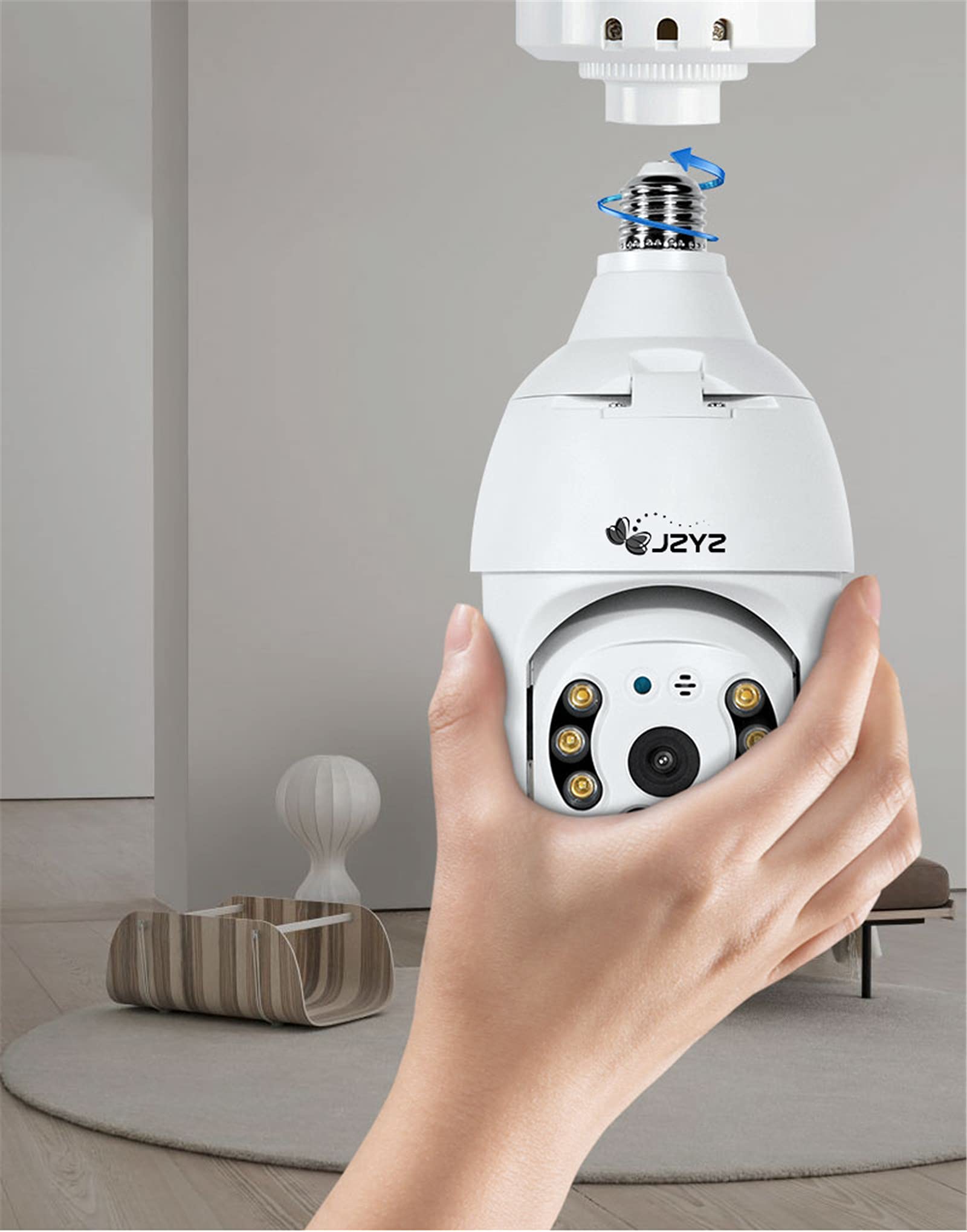 3MP Tuya Smart Life Lampadina Per Esterni Lampadina Camera Wifi IP PTZ IR Night Vision Security Home Security Auto Tracking Video Surveillance